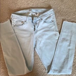 HM light wash low waist skinny ankle jean